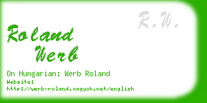 roland werb business card